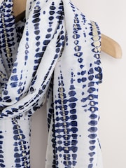 Navy Foil Tie Dye Lightweight Scarf - Image 3 of 3
