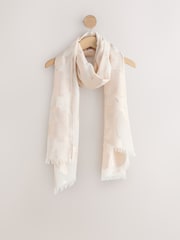 Ecru Cream Sparkle Lightweight Scarf - Image 5 of 7