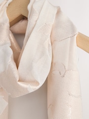 Ecru Cream Sparkle Lightweight Scarf - Image 7 of 7