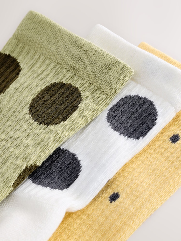 أخضر/بيج فاتح - حزمة من 3 جوارب بارتفاع الكاحل بنعل مبطن غني بالقطن - صورة 2 من 3 أخضر/بيج فاتح - حزمة من 3 جوارب بارتفاع الكاحل بنعل مبطن غني بالقطن - صورة 2 من 3