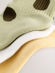 أخضر/بيج فاتح - حزمة من 3 جوارب بارتفاع الكاحل بنعل مبطن غني بالقطن - صورة 3 من 3