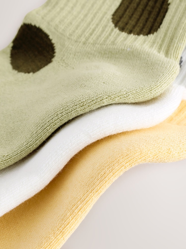 أخضر/بيج فاتح - حزمة من 3 جوارب بارتفاع الكاحل بنعل مبطن غني بالقطن - صورة 3 من 3 أخضر/بيج فاتح - حزمة من 3 جوارب بارتفاع الكاحل بنعل مبطن غني بالقطن - صورة 3 من 3