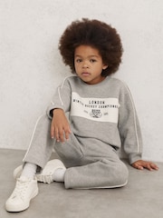 Reiss Grey Melange Owen Sweatshirt - Image 3 of 4