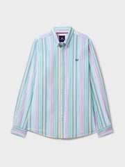 Crew Clothing Blue Classic Fit Oxford Cotton Shirt - Image 5 of 5