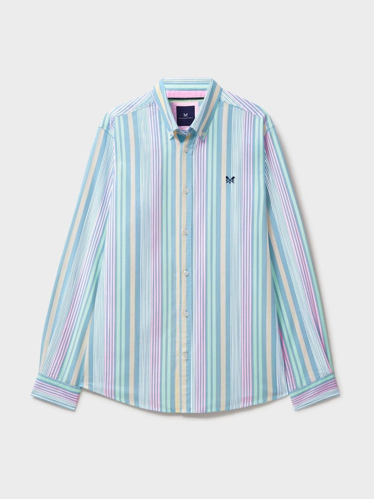 Crew Clothing Blue Classic Fit Oxford Cotton Shirt - Image 5 of 5