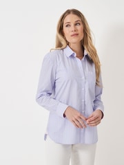 Crew Clothing Blue Cotton Poplin Shirt - Image 1 of 5