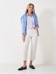 Crew Clothing Blue Cotton Poplin Shirt - Image 3 of 5
