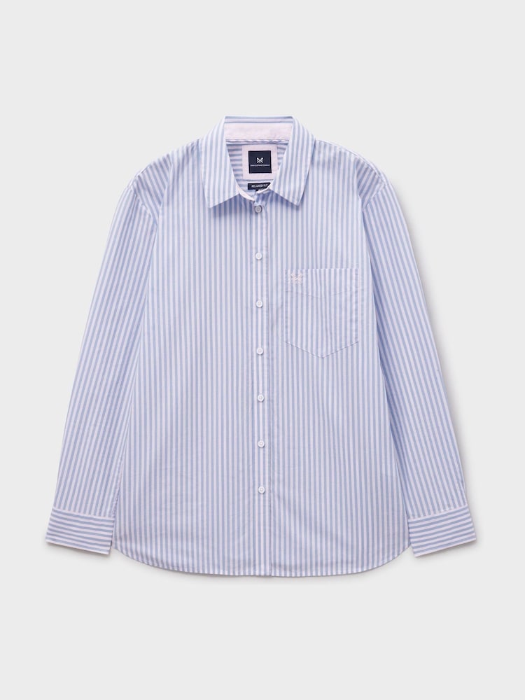 Crew Clothing Blue Cotton Poplin Shirt - Image 5 of 5 Crew Clothing Blue Cotton Poplin Shirt - Image 5 of 5