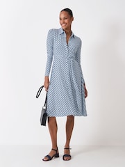 Crew Clothing Blue Emma Jersey Shirt Dress - Image 1 of 5