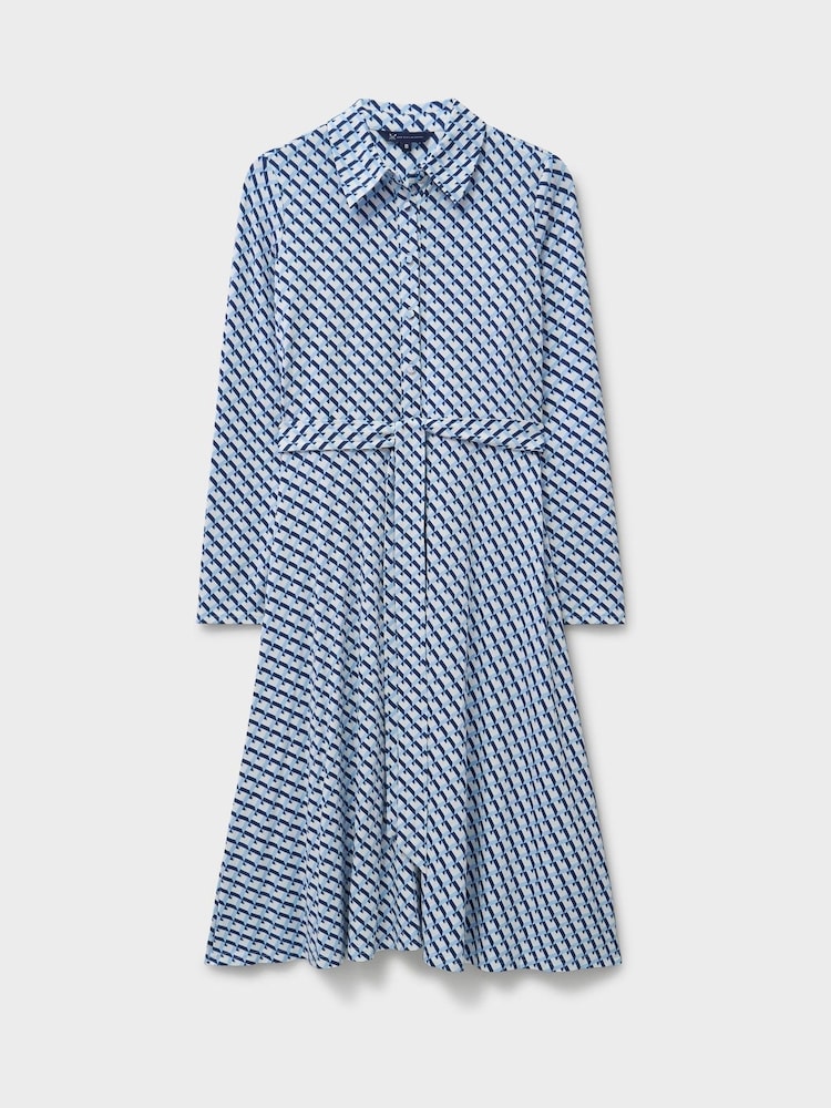 Crew Clothing Blue Emma Jersey Shirt Dress - Image 5 of 5 Crew Clothing Blue Emma Jersey Shirt Dress - Image 5 of 5