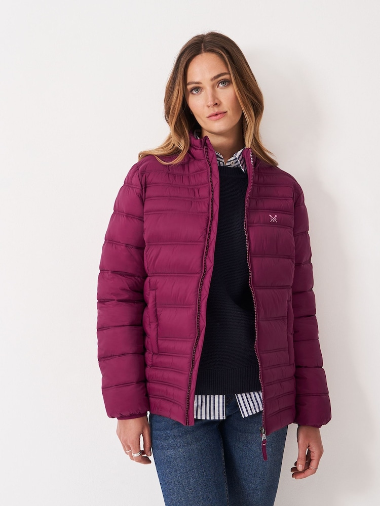 Crew Clothing Red Lightweight Padded Jacket - Image 1 of 6 Crew Clothing Red Lightweight Padded Jacket - Image 1 of 6