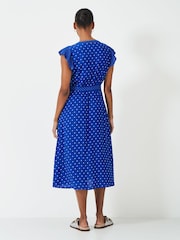 Crew Clothing Blue Print Summer Cap Sleeve Dress - Image 2 of 5