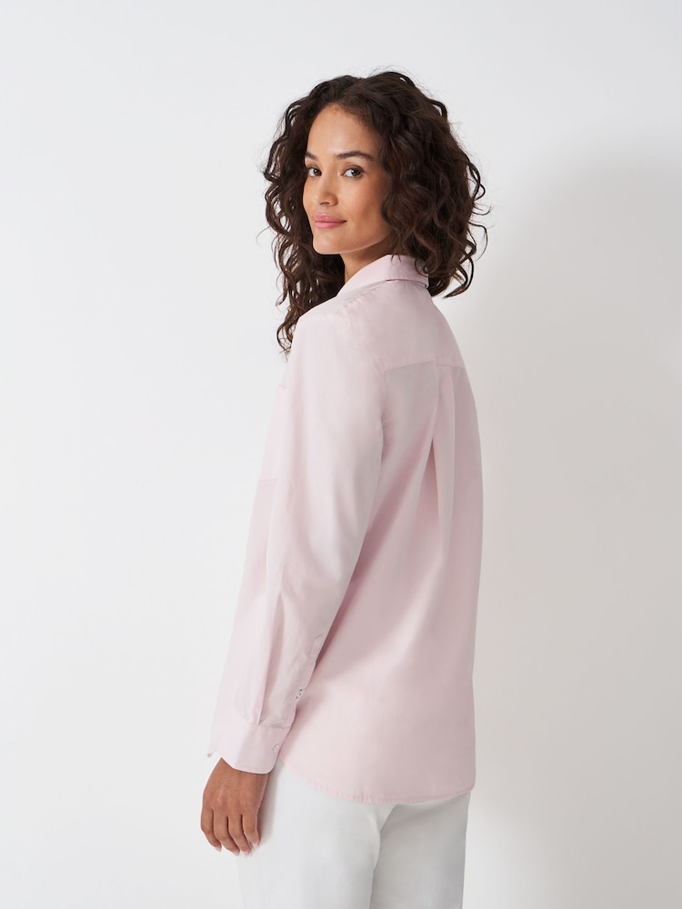 Crew Clothing Pink Cotton Poplin Shirt - Image 2 of 5