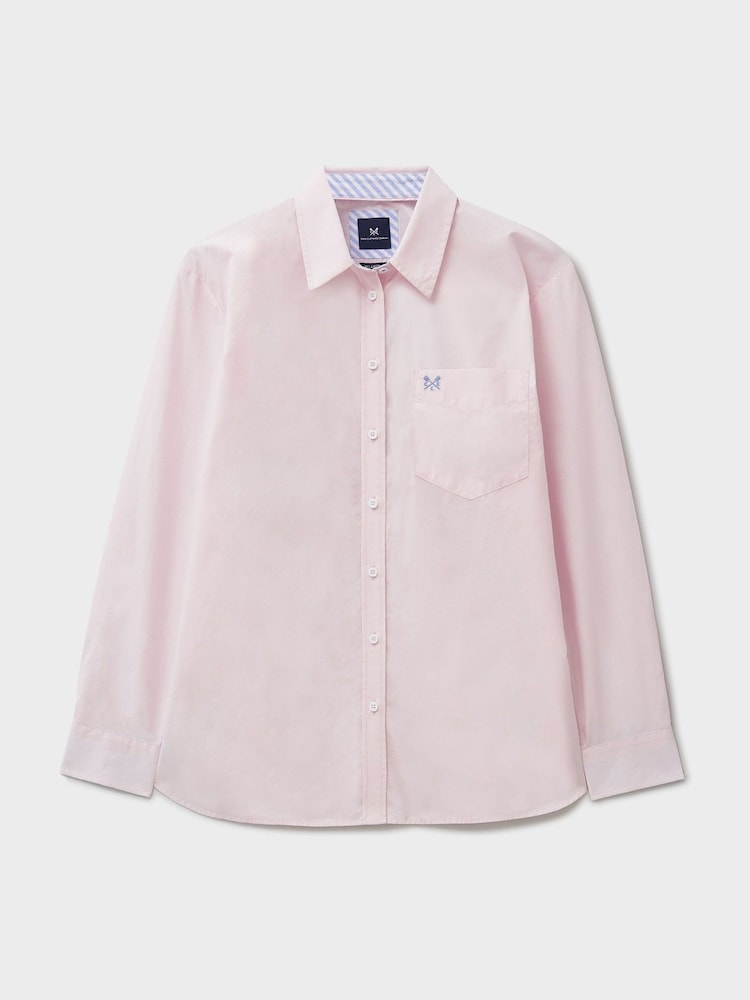 Crew Clothing Pink Cotton Poplin Shirt - Image 5 of 5