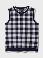 Crew Clothing Blue Knitted Vest - Image 5 of 5