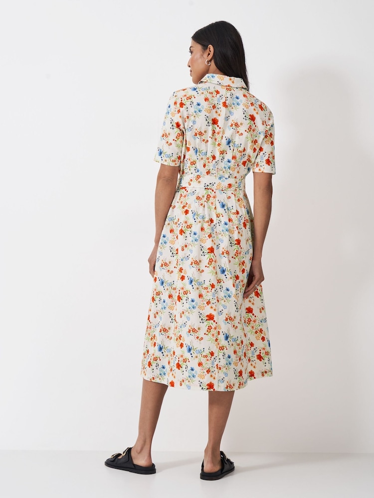 Crew Clothing Red Fern Darted Print Dress - Image 2 of 5