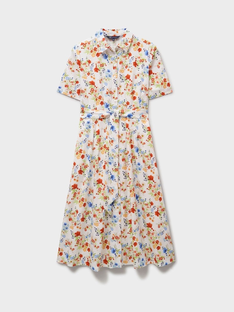 Crew Clothing Red Fern Darted Print Dress - Image 5 of 5
