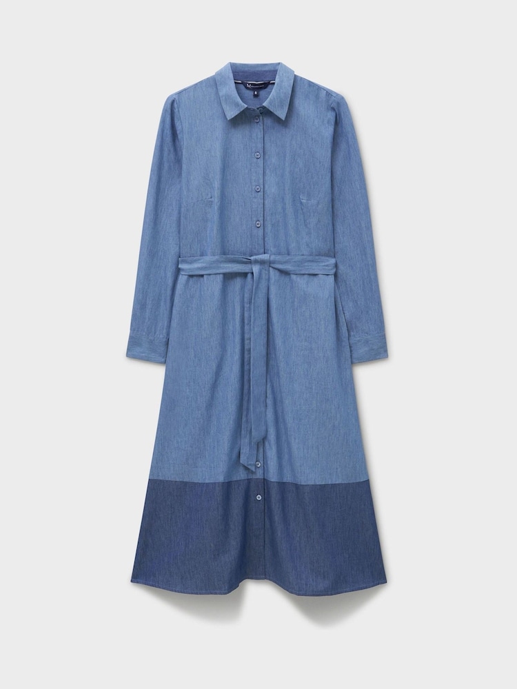 Crew Clothing Blue Sienna Chambray Shirt Dress - Image 5 of 5 Crew Clothing Blue Sienna Chambray Shirt Dress - Image 5 of 5