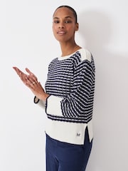 Crew Clothing Emilia Textured Stitch Cotton Jumper - Imagem 1 de 5