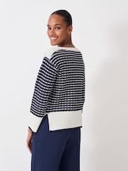 Crew Clothing Emilia Textured Stitch Cotton Jumper - Imagem 2 de 5