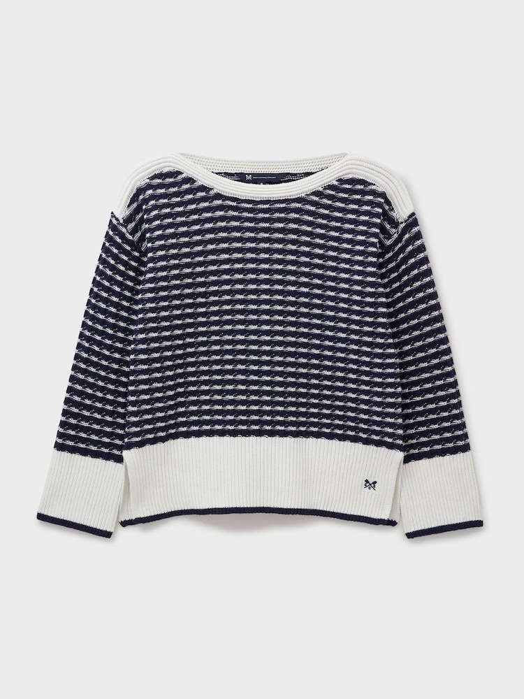 Crew Clothing Emilia Textured Stitch Cotton Jumper - Imagem 5 de 5