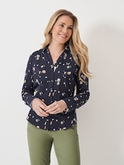 Crew Clothing Blue Jersey Shirt - Image 1 of 5