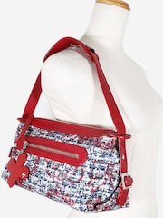 Sign of the Times Red 2005 Tweed Leather Shoulder Bag - Image 6 of 10