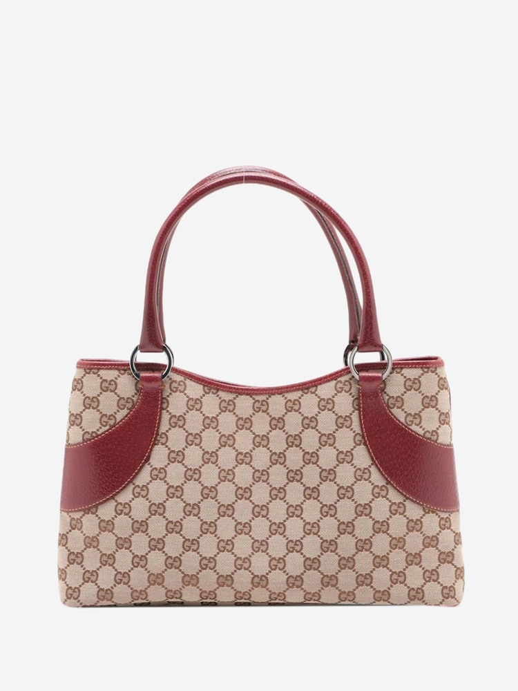 Sign of the Times GG Canvas and Leather Shoulder Brown Bag - Image 1 of 10