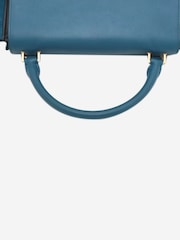 Sign of the Times Blue Trapeze Leather and Suede 2Way Bag - Image 6 of 10