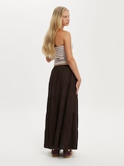 Cotton On Brown Haven Multi Tiered Maxi Skirt - Image 3 of 5