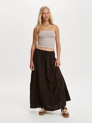Cotton On Brown Haven Multi Tiered Maxi Skirt - Image 4 of 5