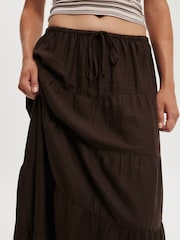 Cotton On Brown Haven Multi Tiered Maxi Skirt - Image 5 of 5