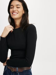 Cotton On Black All Day Crew Long Sleeve Top - Image 3 of 4