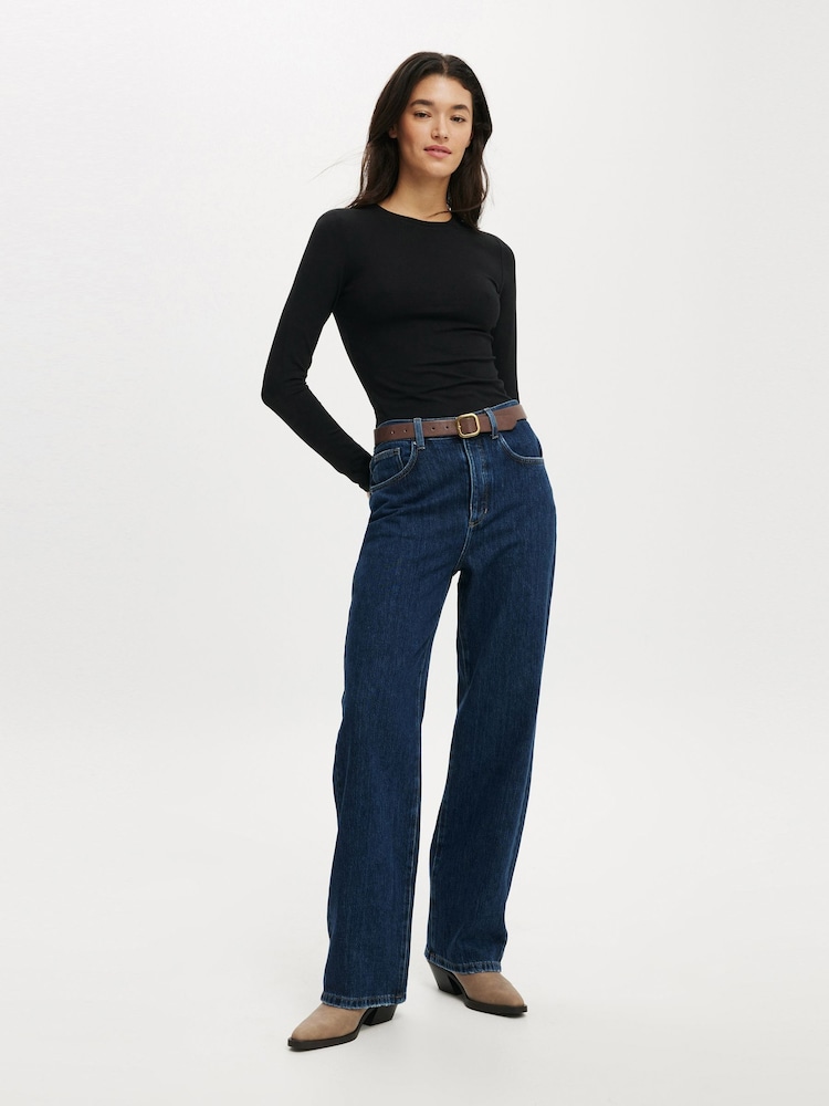 Cotton On Black All Day Crew Long Sleeve Top - Image 4 of 4