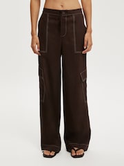 Cotton On Brown Haven Utility Trousers - Image 1 of 5