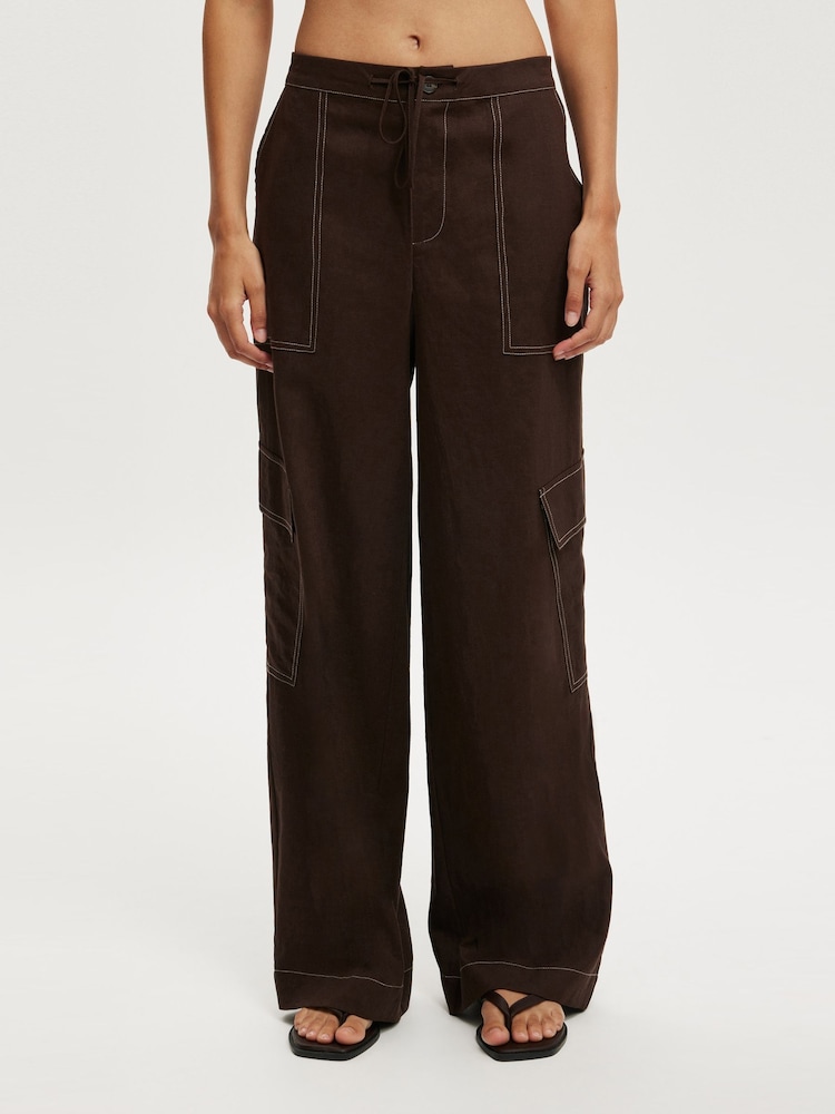 Cotton On Brown Haven Utility Trousers - Image 1 of 5