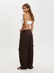 Cotton On Brown Haven Utility Trousers - Image 4 of 5