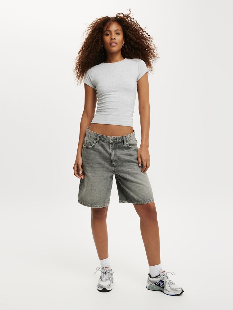 Cotton On Grey All Day Crew T-Shirt - Image 4 of 4 Cotton On Grey All Day Crew T-Shirt - Image 4 of 4