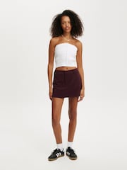 Cotton On White Baby Rib Button Bandeau T-Shirt - Image 4 of 4