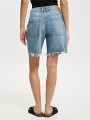 Cotton On Blue Relaxed Denim Shorts - Image 2 of 6