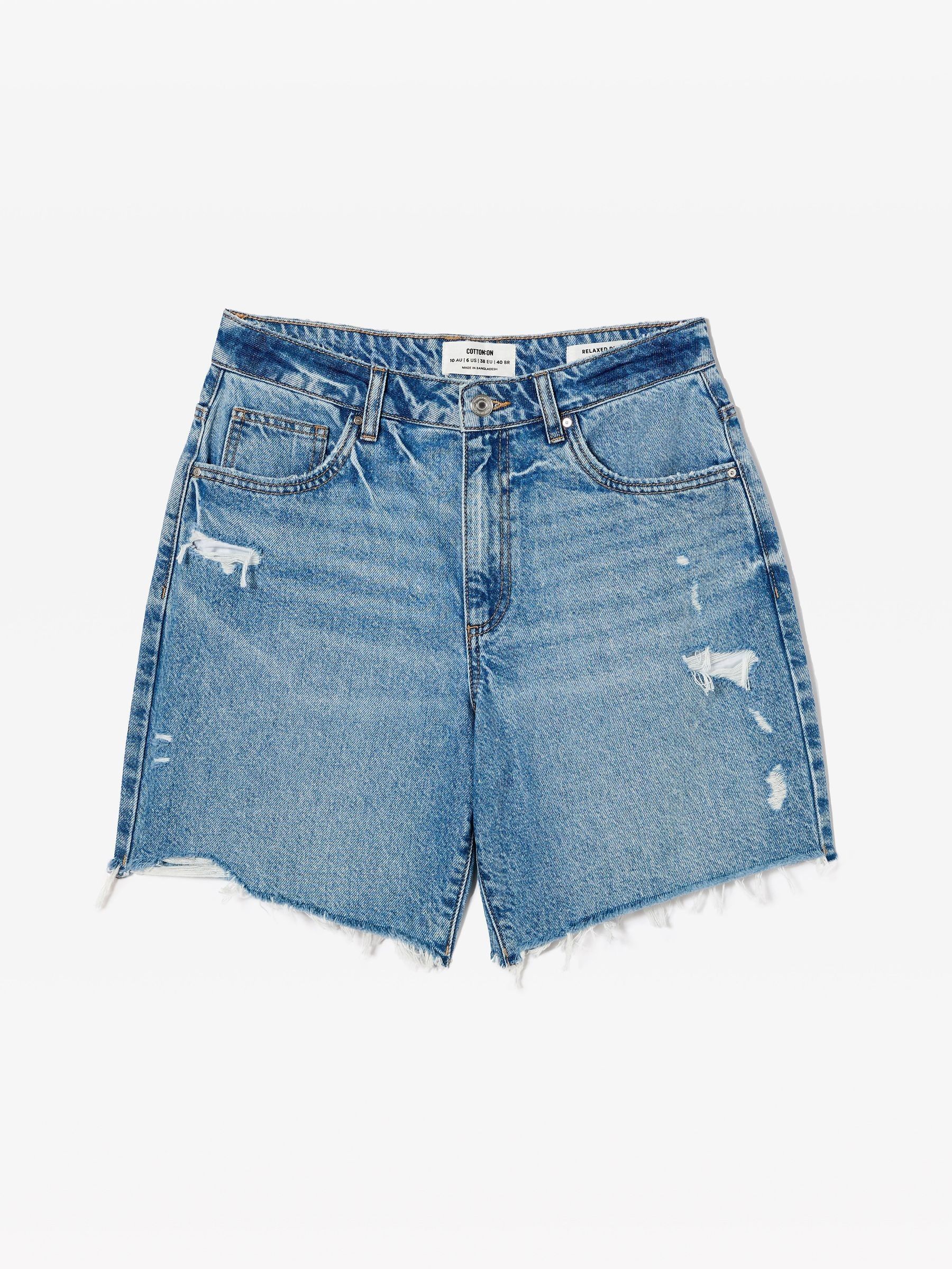 【unliens】2nd denim＊s short Men's Utility shorts in clean-wash denim | Blue | Diesel