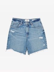 Cotton On Blue Relaxed Denim Shorts - Image 6 of 6