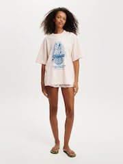 Cotton On Pink Boxy Graphic Print T-Shirt - Image 3 of 4