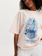 Cotton On Pink Boxy Graphic Print T-Shirt - Image 4 of 4