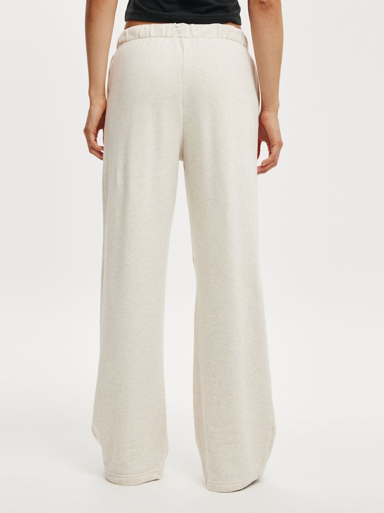 Cotton On Natural Classic Fleece Wide Leg Joggers - Image 2 of 5