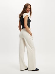 Cotton On Natural Classic Fleece Wide Leg Joggers - Image 5 of 5