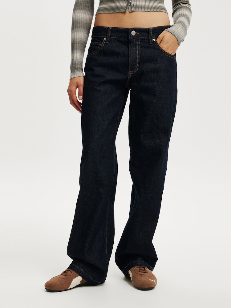 Голубой - Cotton On Low Rise Straight Jeans - Изображение 1 из 6
