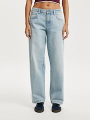 Cotton On Blue Low Rise Straight Jeans - Image 1 of 6