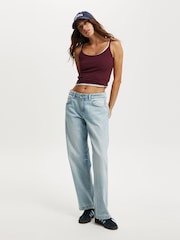 Cotton On Blue Low Rise Straight Jeans - Image 3 of 6