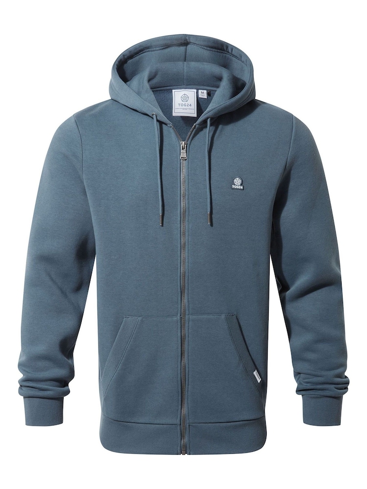 Tog 24 Blue Mens Alden Zip Hoodie - Image 6 of 6 Tog 24 Blue Mens Alden Zip Hoodie - Image 6 of 6